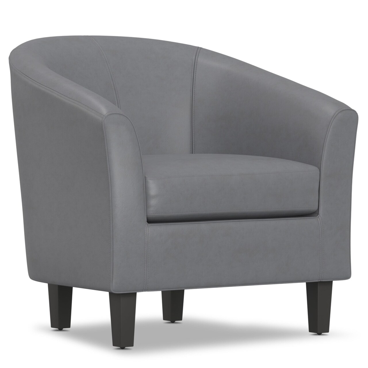 Simpli Home Austin 30" WideTub Chair With High Density Foam Solid Wood Legs